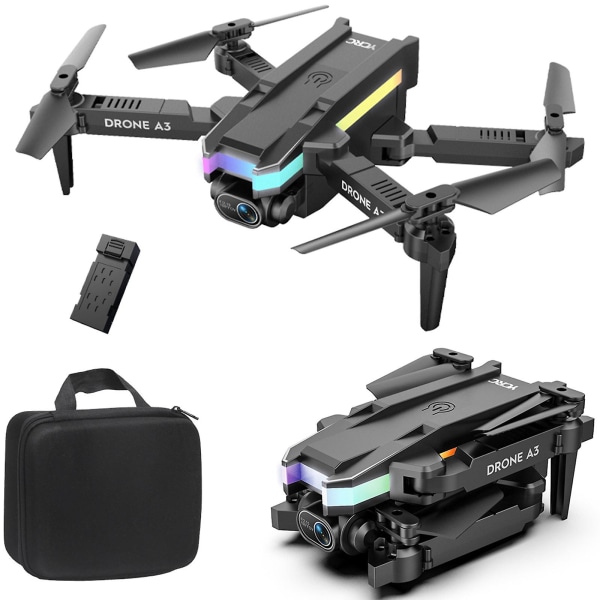Drone Daul 4k HD Fpv -kameran kaukosäätimellä lelut Lahjat pojille Tytöille korkeuspidolla päättömällä tilalla yhden näppäimen käynnistysnopeuden säätö