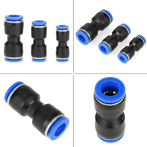 40 kpl Pneumattisia Suoria Liittimiä, Ilma Push Nopea Liitäntä Suora Push Liittimet, Letkuliittimet Muoviset Ilmaliittimet, Ulkohalkaisija 6/8/10/12mm