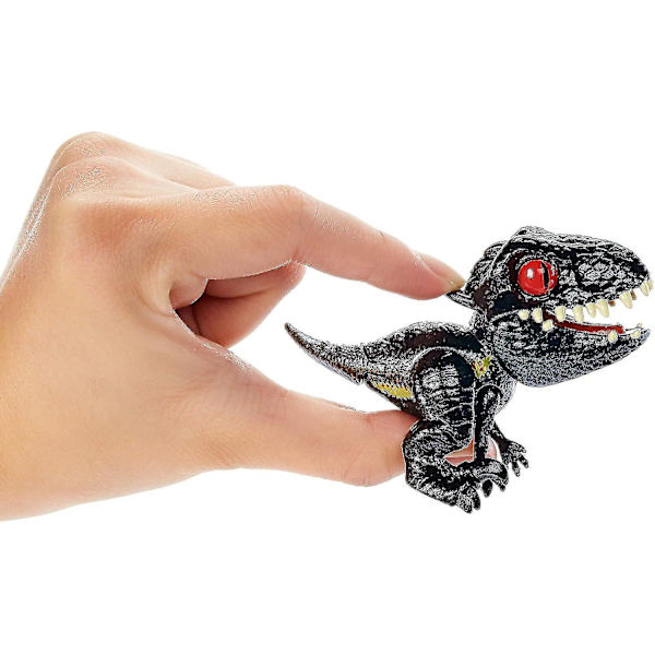 4 st World Dinosaur Snap Squad samlarobjekt för visning, lek och knäppfunktion för att fästa på ryggsäckar, lunchpaket