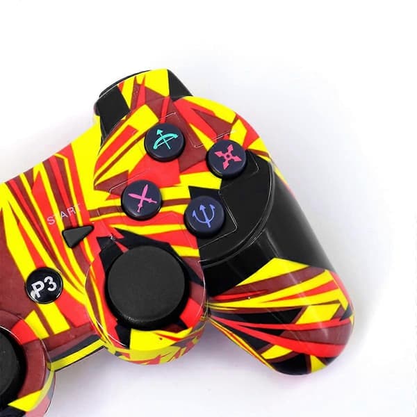 PS3 Controller Trådløs, Trådløs Controller Kompatibel med Playstation 3 med Højtydende Dualshock, PS-3 Controller Gamepad til Sony Playstati