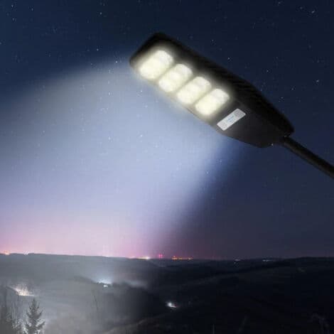 200 Watts LED Solar Street Light PIR Sensor Remote Control Support