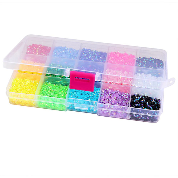 Platt baksida Jelly Rhinestoneseller Nail Art Hantverk Dekorationer Ansiktssmink Ädelstenar