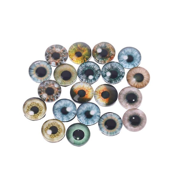 20 stk Glass Doll Eyes Animal Diy Crafts Eyeballs For Dinosaur Eye Accessories