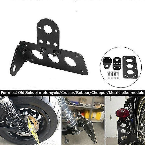 7/8\" 22mm Motorcykel Nummerplåtshållare Metall Nummerplåtsfäste Bakljus Hållare Universal Motorfordon Ram & Karosseri
