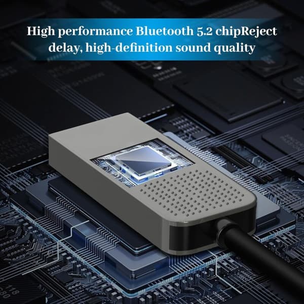 Gbformat Aux Bluetooth Biladapter Bluetooth 5.2 Jack 3.5mm USB Trådløs Audioadapter Bluetooth med til Stemmenavigation