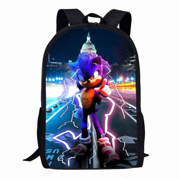 Children Kids Sonic 3d Printing Backpack Novelty Cool Cartoon Elementary Student School Bag Bookbags Daypacks For Boys