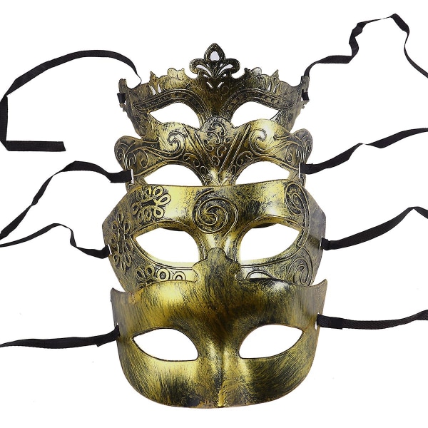 4 stk Halloween-masker Voksne Halvt ansikt Cosplay Venetianske karnevalsmasker Festansikt Venetiansk ball Venetiansk maskeradeball