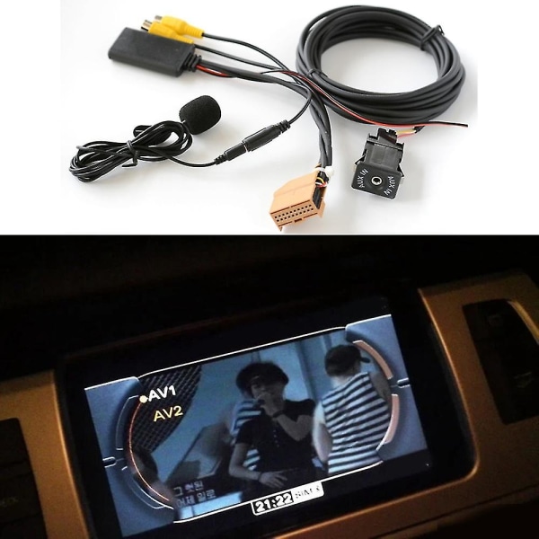 Bimirth 12v Mmi 2g Bil Bluetooth Aux-kabeladapter Musikklyd Mikrofon For A6 A8 2006-2008 J523