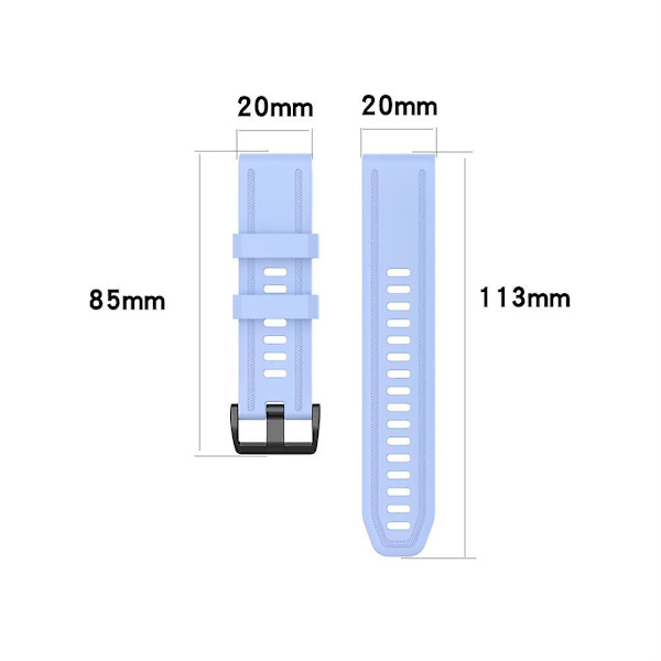 Udskiftning af silikone stropper til Garmin Fenix 7S 6S 5S Quick Release 20MM
