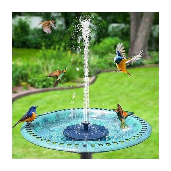 ®RisingFF Fontene, Solcellefontene, 16 cm, Svart