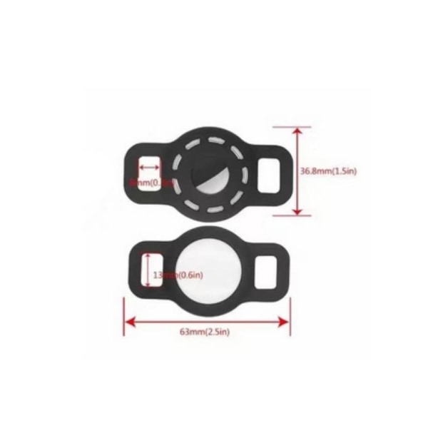 For Apple AirTag Locator Case Apple Pet Tracker Case - Svart, Hvit, 2stk