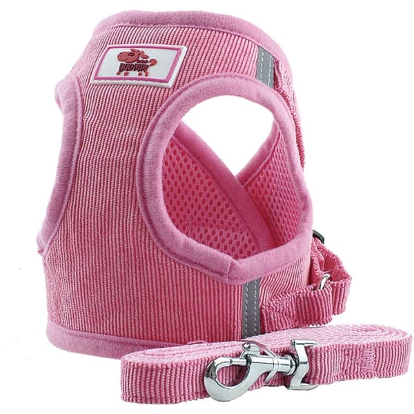 Dog Running Harness Dog Vest Adjustable Harness Soft Air Mesh Vest for Small Dogs Pink S