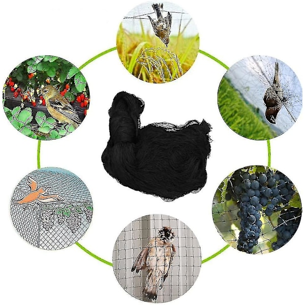 20m x 4m Musta linnunverkko, Raskaan linnunverkko, Siipikarjan tarhaverkko, Lintusuojausverkko, Vihannespuutarhan ja hedelmien suojaverkko