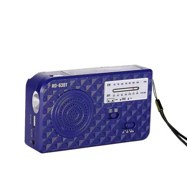 Solar emergency radio hand crank weather radio with reading light mobile phone charger