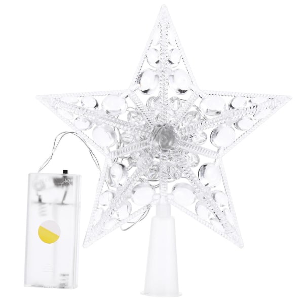 Treetop Star Light Glitret juletre Topper Led juletre Topper Christmas Star Lights