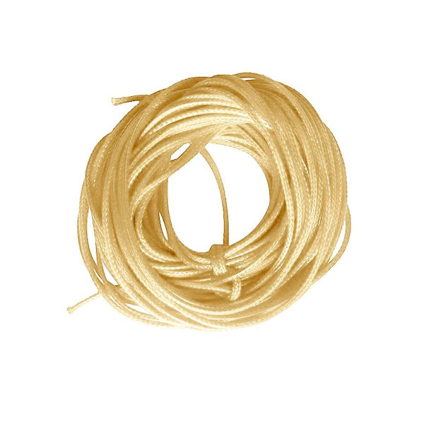 3x10m Vaxad Nylontråd Snöre String Passar Väv Smycken 1,5mm Ljusgul