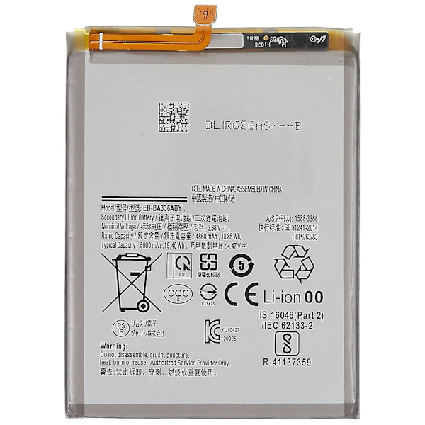 För Samsung Galaxy A53 5G 3.88V 4860mAh Li-ion Polymer Batteri Assembly Part (Encode: EB-BA336ABY)