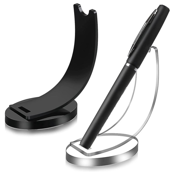 2 kpl Akryyli elektroninen kynäpidike lyijykynän näyttöjalusta Fountain kynä kuulakärkikynä kirkas teline Displ