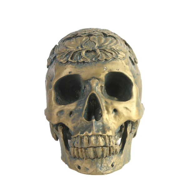 2 stykker harpiks Western Cowboy Skull-figurer for Halloween Bar Borddekorasjon, - 12*11*11cm