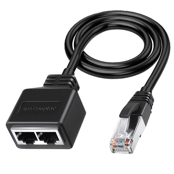 Rj45 Ethernet Splitter-kabel 1 hane till 2 hona nätverksadapter Ethernet-uttag Anslutningsport