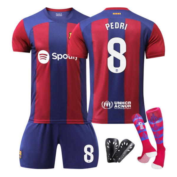 2324 Barcelona hjemmebanetrøje børns studerende voksen træningstøj sportsdragt mænd og kvinders fodbolduniform No number 24