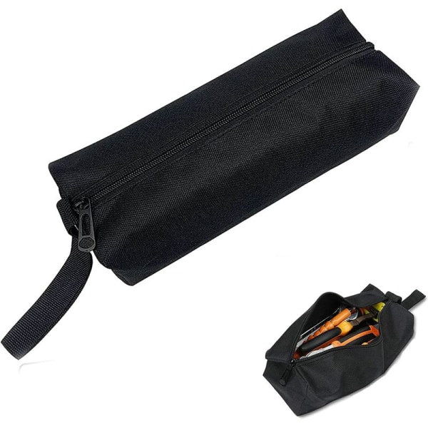 Heavy Duty -työkalulaukku, monitoiminen laukku, tyhjä työkalupakkaustasku 25*8*7,5 cm (musta)