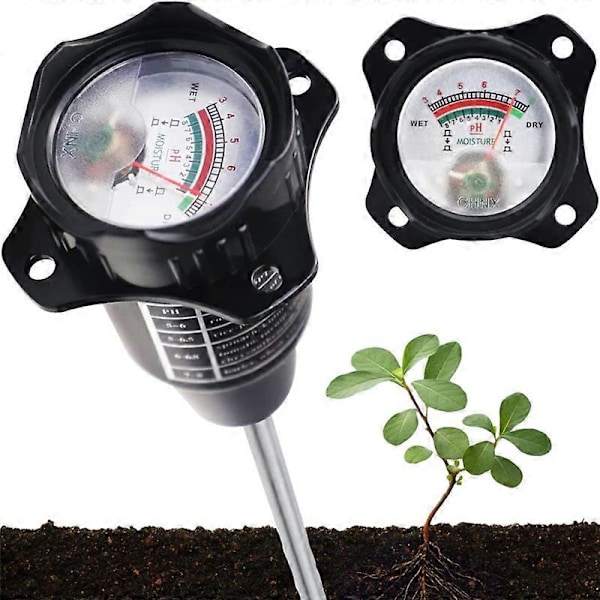 Lång Sond Djup Jord PH Fuktmätare 2-i-1 Testare - Professionell Test Hygrometer för Stor Krukväxt