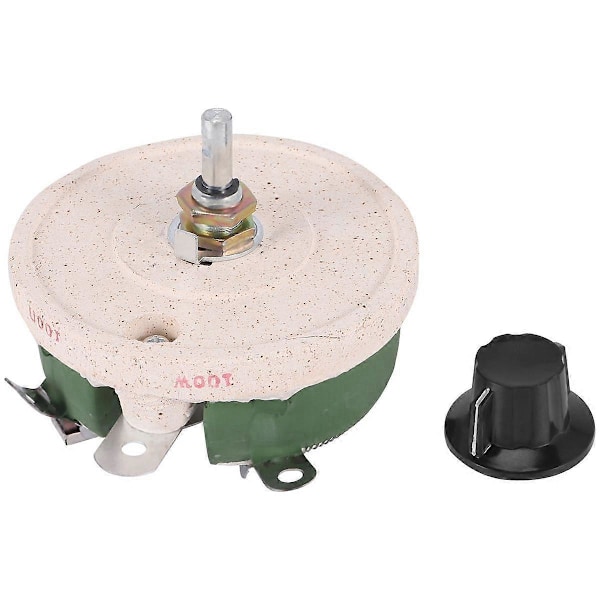 100W 100 Ohm Keramisk Trådbunden Potentiometer Rotationsresistor Rheostat