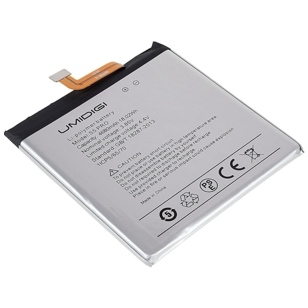 For Umidigi S5 Pro 3,85V 4680mAh oppladbart Li-Polymer-batteribytte