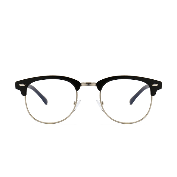Blått lysblokkerende briller Light Frame Briller Gaming Databriller (Sort Frame Silver Frame)