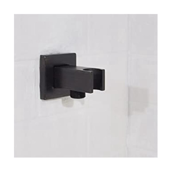 Vægforsyningsalbue med håndbruserholder, messing firkantet 1/2 tommer bruserslangefitting, vægmonteringsbeslag