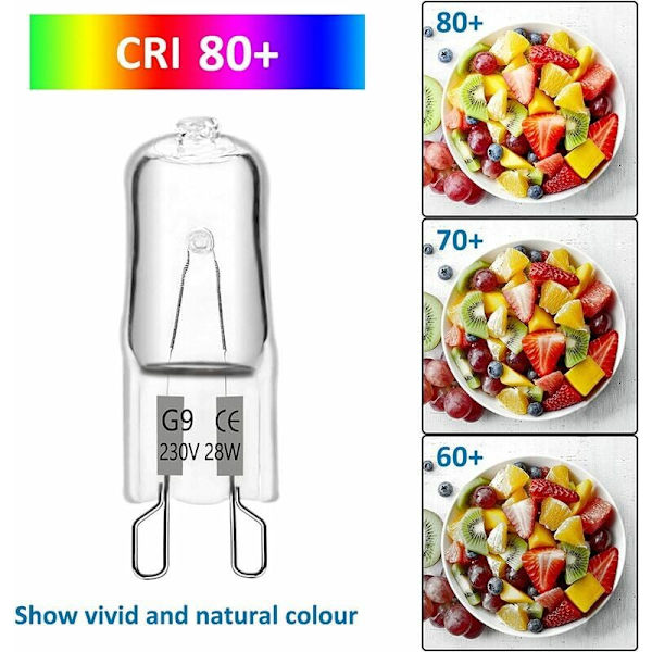 G9 halogenlampa 28W 230V, 370LM 2700K varmvit dimbar, G9 kapsellampor, för ljuskronor, landskapsljus, vägglampor, skåpbelysning, packa o