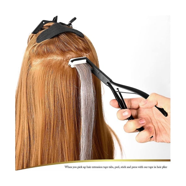Tape In Hair Extensions Tang Rustfrit Stål Flad Overflade Extensions Tape Forseglingsklemme Tænger Til