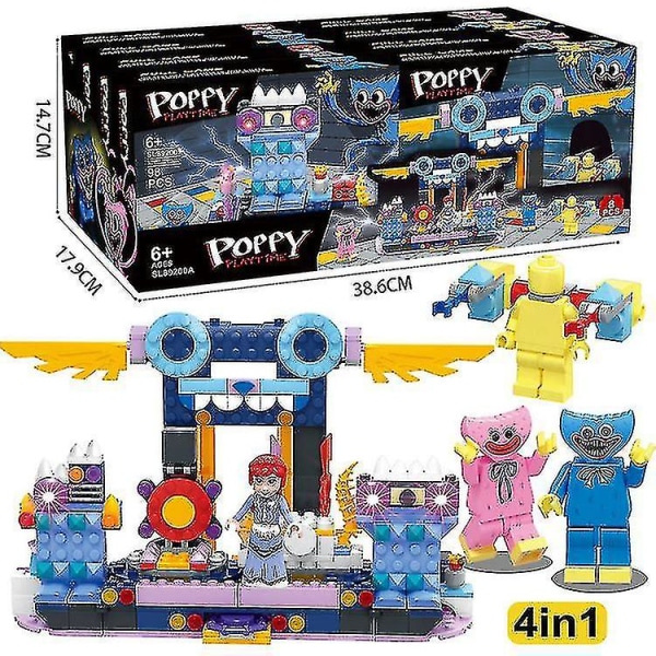 4 i 1 set Poppy Play Time Minifigurer Toy Huggy Wuggy Building Block