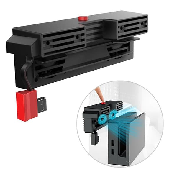 5000rpm Køleventilator til Nintendo Switch Køler til Spilkonsol Sort
