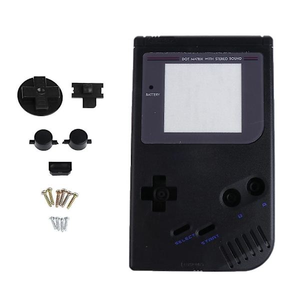 Et sæt beskyttende konsolskal til Nintendo Game Boy Classic Sort