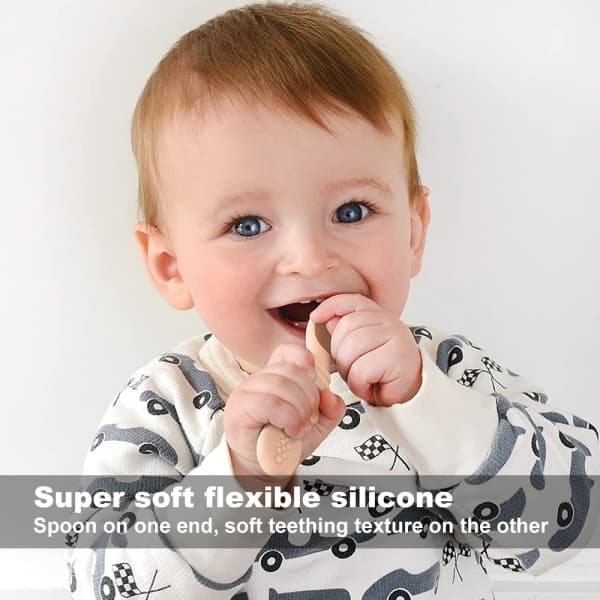 3 sæt baby silikone rispasta skeer, bløde hovedskeer