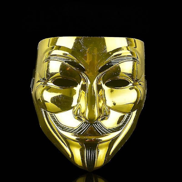 Dianchu Halloween-naamio V For Vendetta Hacker-naamio, tuntematon mies Cosplay-naamio juhlapukujen rekvisiitta lelu pojat tytöt miehet naiset lelut kulta