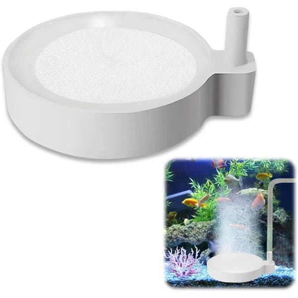 Akvarieluftsten 5 cm luftsten luftdiffusor til akvarier, lydløs iltdiffusor til fisk, rejer og hydroponiske planter