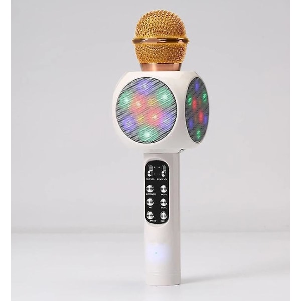 Mikrofon Karaoke Høytaler Integrert Trådløs Mikrofon Bluetooth Mikrofon