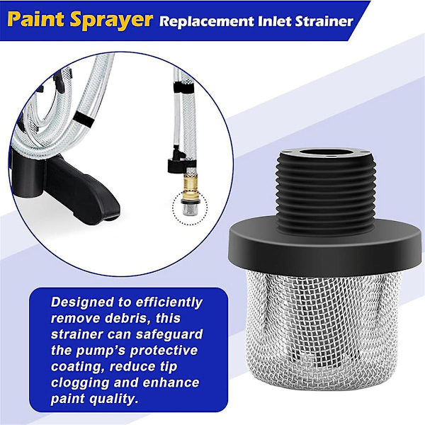 15-delad Airless Färgspruta Tips Set, Reversibla Munstyckstips med Distans, Filter, Inloppssil och Munstycksskydd