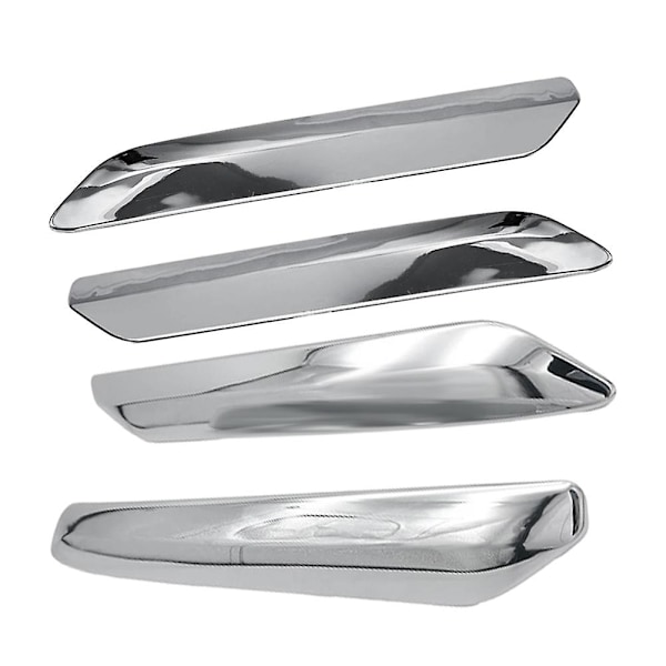 4 stk./sæt Bil Forreste + Bageste Bumper Strip Cover Trim Krom Dekoration til C5 2009 2010 2011 2012