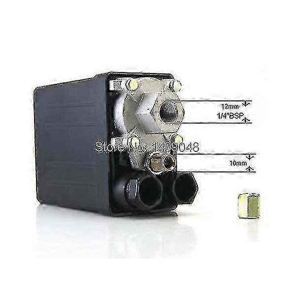 Högkvalitativ 175psi 10bar 20a 3-fas Luftkompressor Tryckströmbrytare Kontrollventil - 1 Port - 6-8bar Räckvidd Banmo