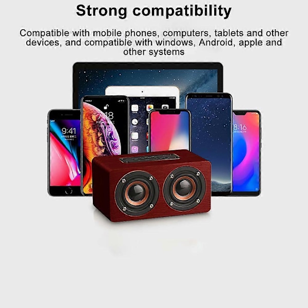 Puinen yhdistelmäkaiutin Langaton Bluetooth 4.2 kaiutin, Stereo-kaiuttimet