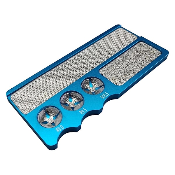 Tip Tool Professional Pool Tip Radius Shaper & Flat Scuffer Shape & Scuff Carom Snooker Pool Cue Tip Accessories Blå
