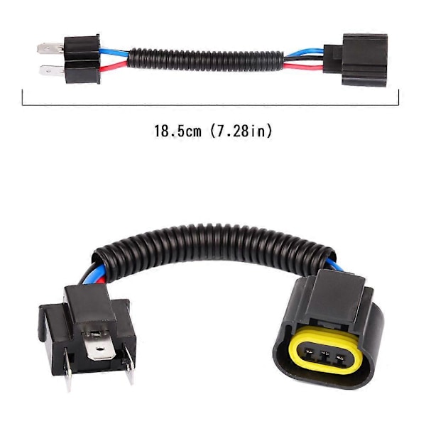 H4 9003 HB2 Uros - H13 9008 Naaras Adapteri Jälkiasennus Johdinsarja LED-ajovalojen Muunnossarjaan 2kpl