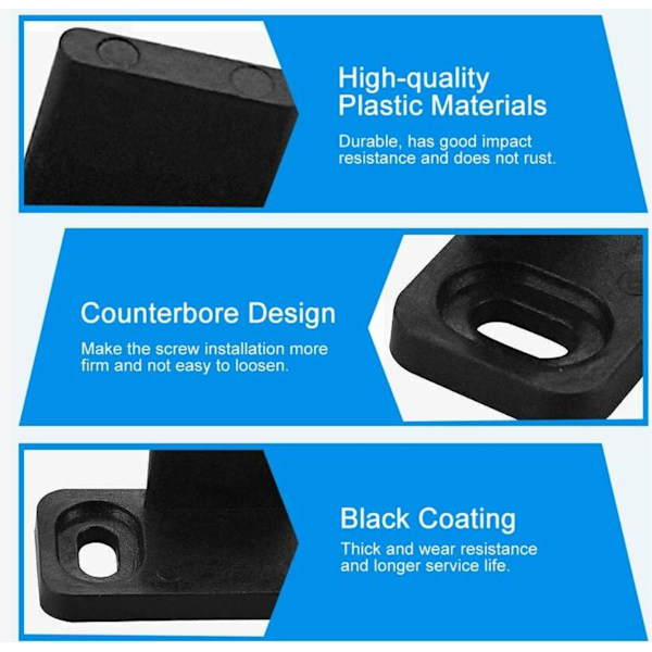 6 stycken plastskjutdörrskena golv multifunktionell solid anti-buller golvskena