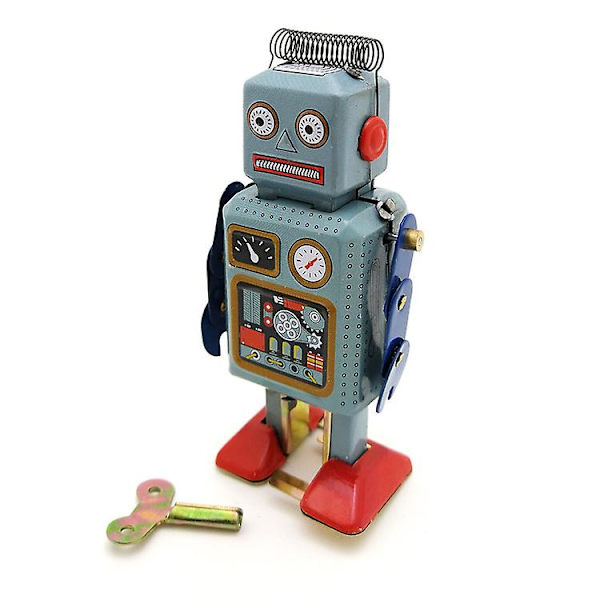 Vevklocka Robot Retro Vintage Dekoration för Bord, Klassisk Mekanisk Fjäderleksak för Samling, Jul, Present, Fest, Födelsedag, Festival, Överraskning, Minnen