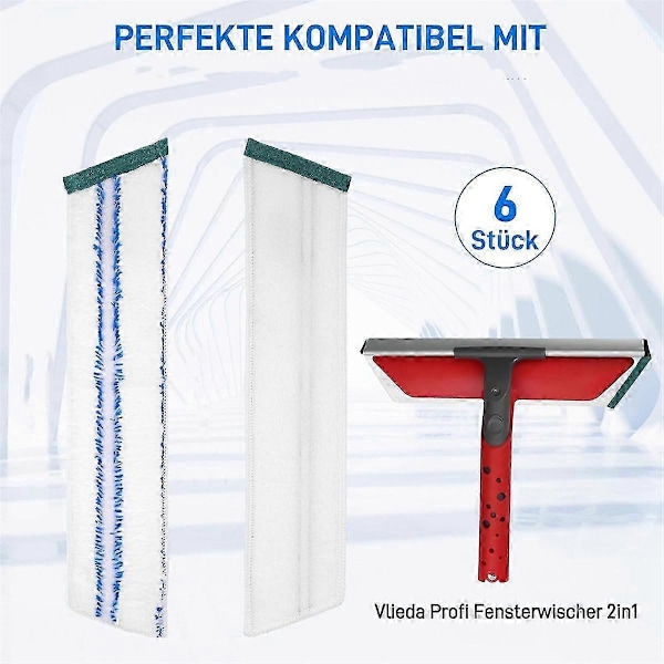 Ersättningsöverdrag i mikrofiber för Vileda Professional Fönsterskrapa Edition D