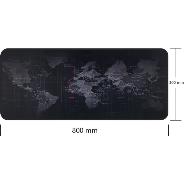 Big Map -pelihiirimatto liukumattomalla pohjalla - 31,5 x 11,8 x 0,15 tuumaa, paksu, mukava, taitettava